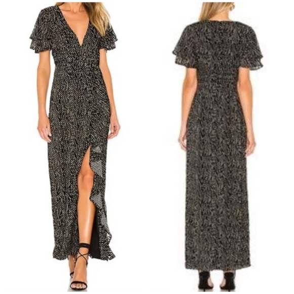 House of Harlow 1960 x revolve waterfall zebra print maxi dress XS - Picture 2 of 12